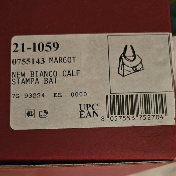 Salvatore Ferragamo New Bianco Calf Stampa Bat Margot - Picture 11 of 14